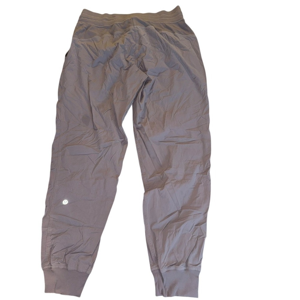 Lululemon Align High Rise Jogger Pants Women Size 10 Grey Pinstripe - Picture 3 of 3